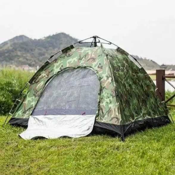 Палатка четырехместная проклеяна не боится дождя намет зелена 4х місна