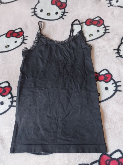 Podkoszulek z koronką Black S