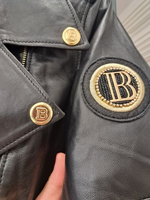 Kurtka skórzana Balmain,rozmiar L, 48