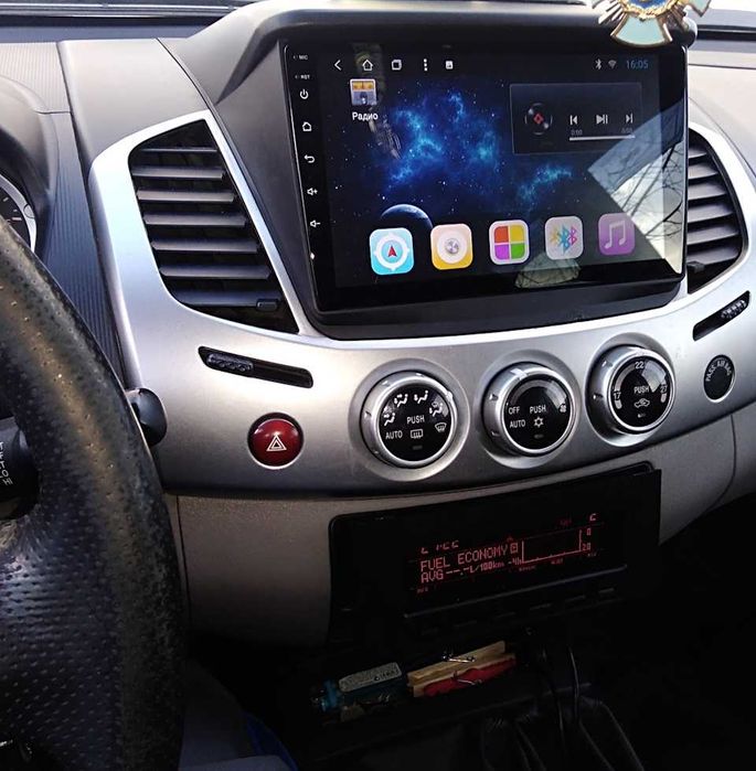 (NOVO) Rádio 2DIN 9" Mitsubishi L200 • [4+64GB] Android L-200 Strakar