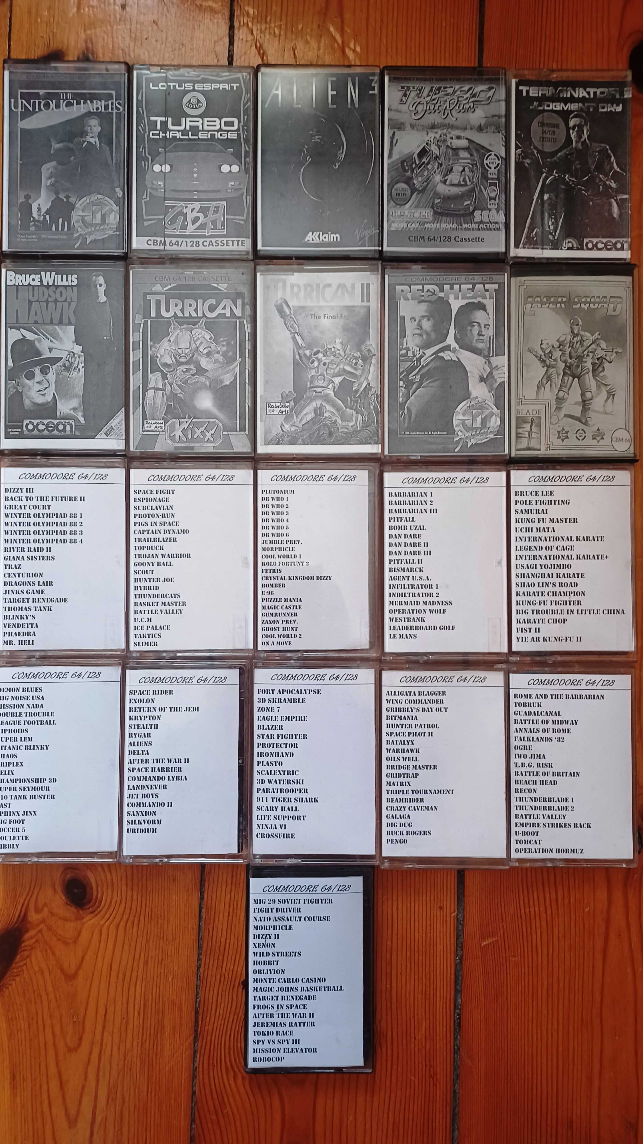C64 Kasety do Commodore 64 - zestaw 69 sztuk, testowane