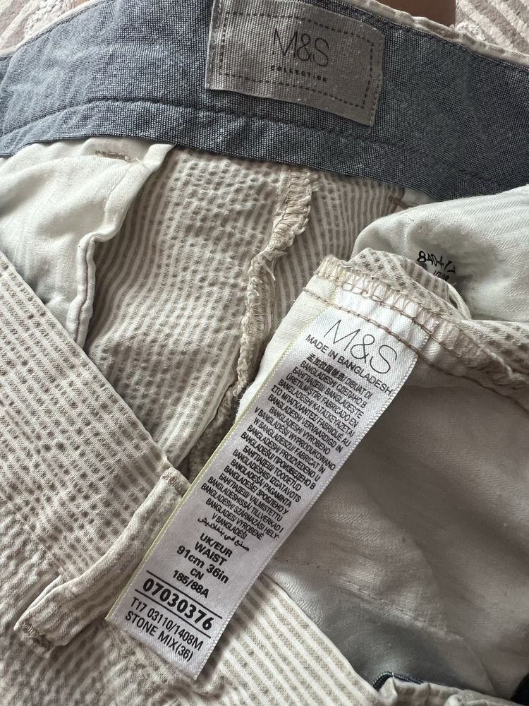 Чоловічі оригінальні шорти M&S з котону М-Л розмір