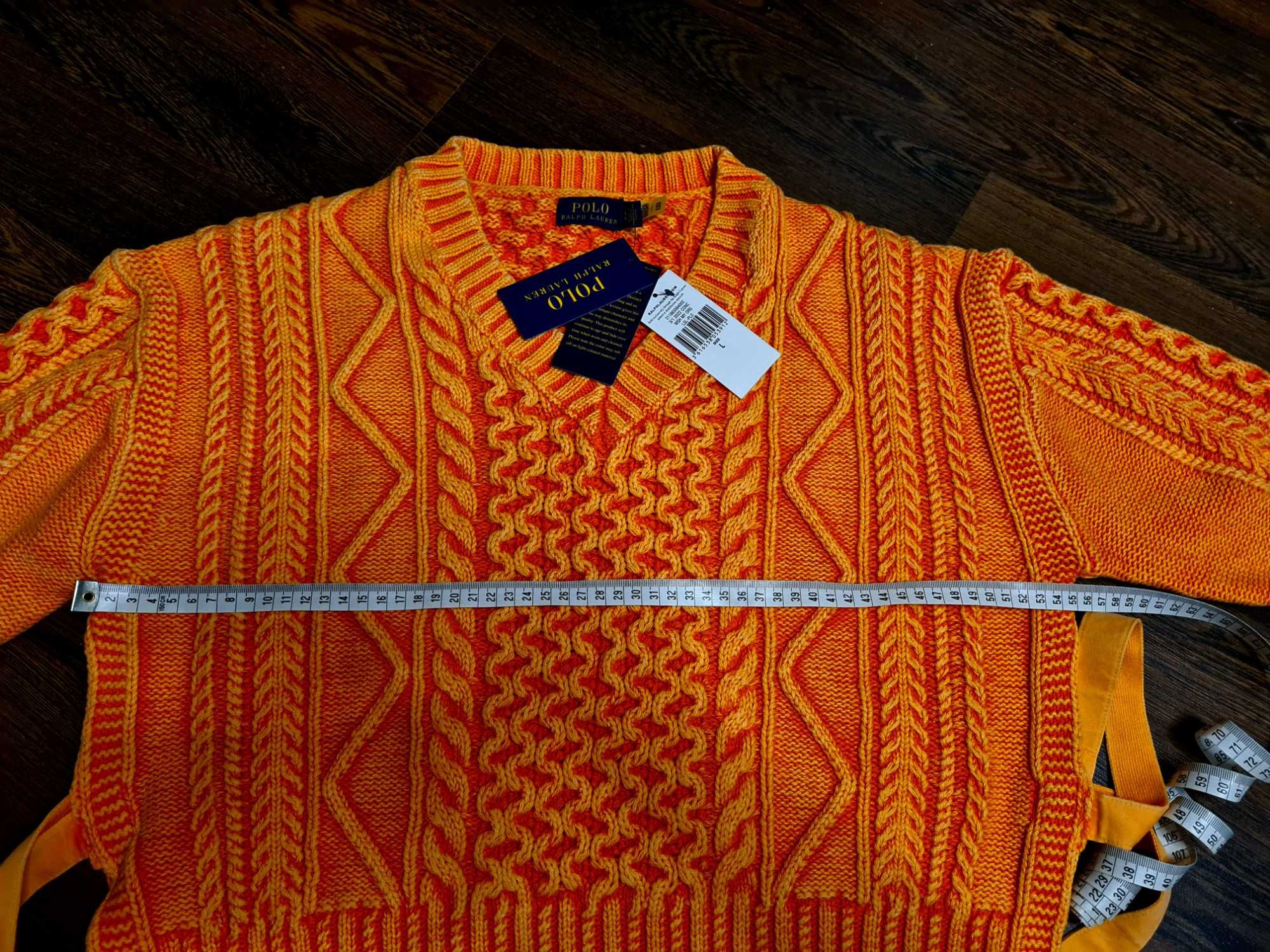 Sweter Ralph Lauren pomarańczowy L