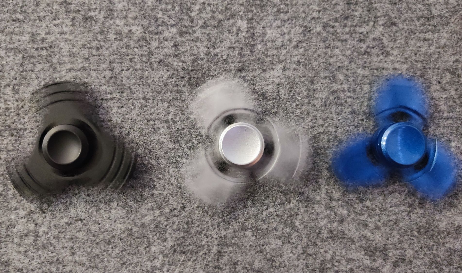 Ekskluzywne aluminiowe fidget spinnery – zestaw 3 sztuk
