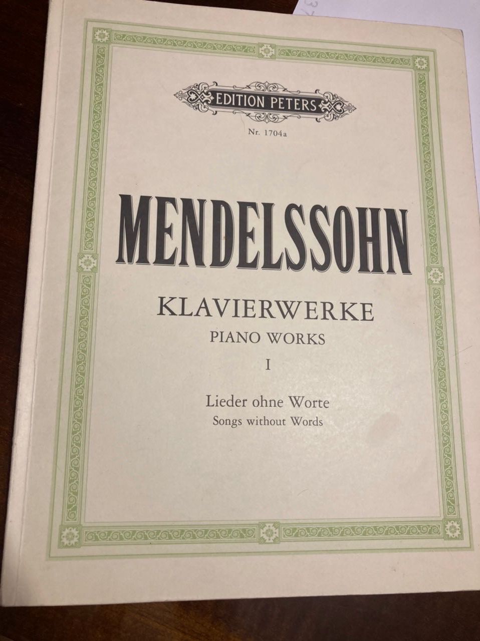 Nuty Edition Peters Mendelssohn Klavierwerke I