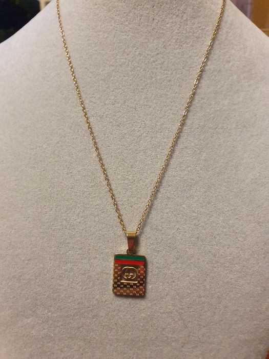 Naszyjnik złoty,nowy,stal