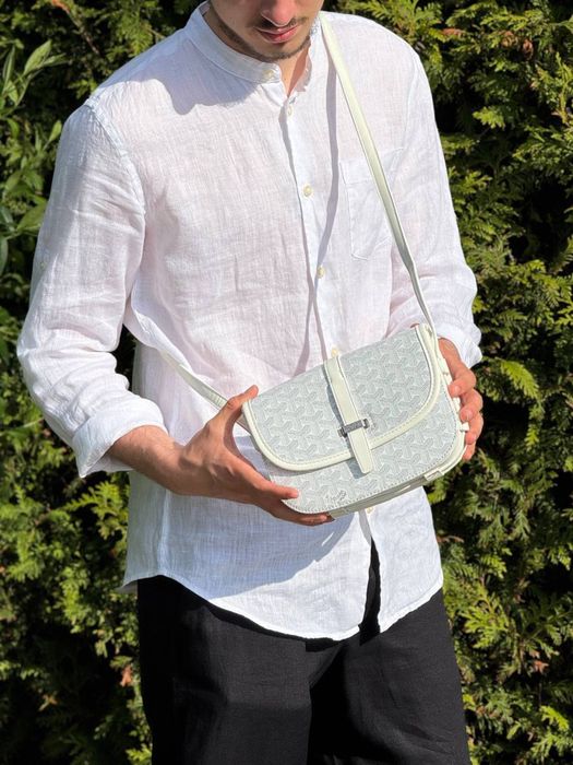Сумка Goyard кросбоди кожаная через плечо барсетка Гоярд мужская