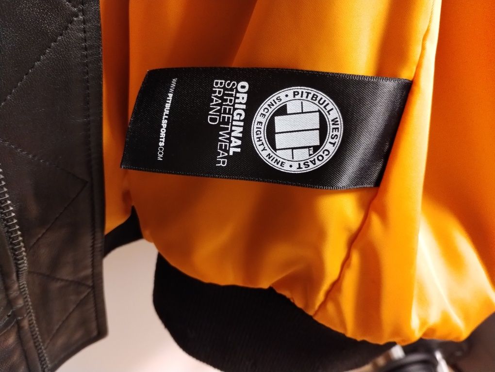 Kurtka Pit Bull West Coast MA-1 Leather M skóra jagnięca