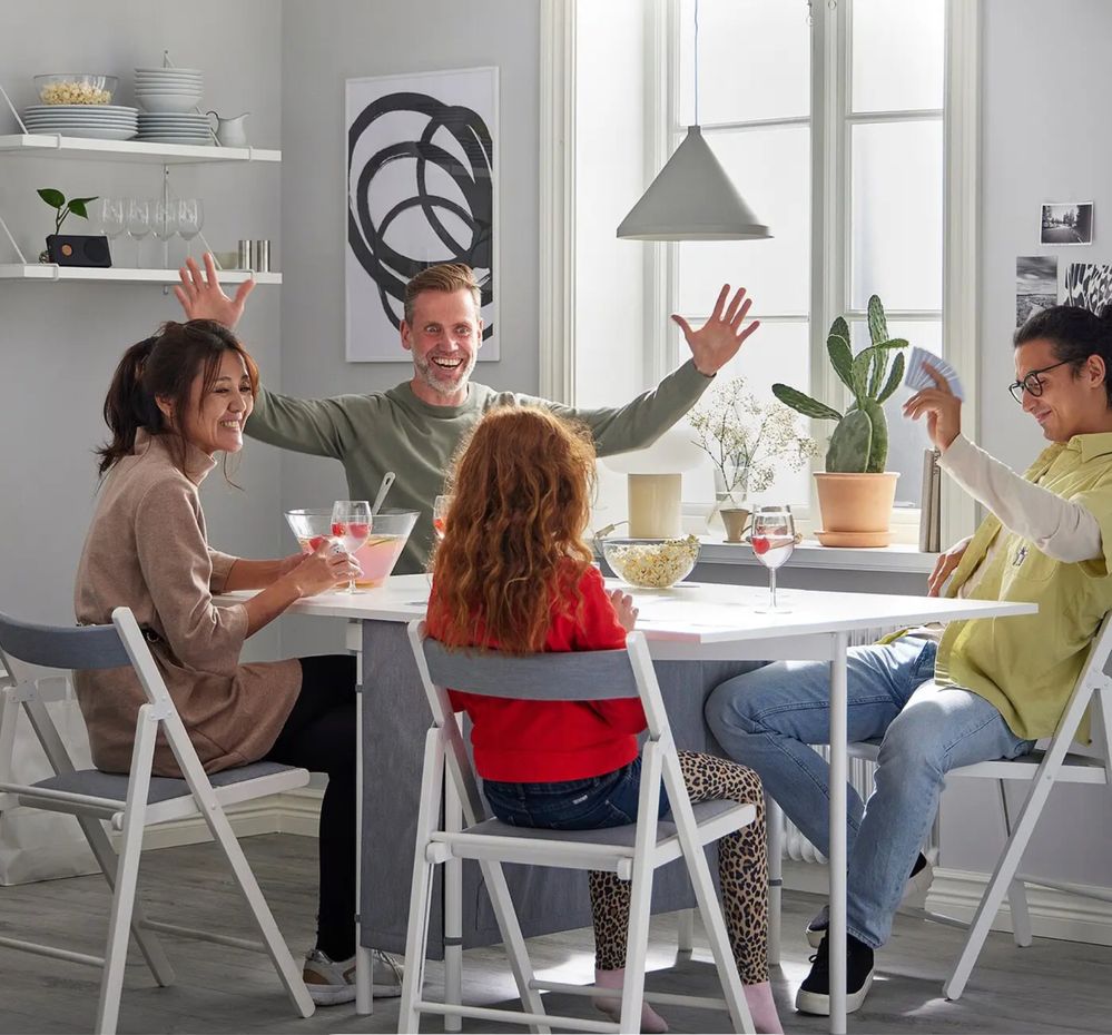 Conjunto Mesa Extensível KALLHÄLL com 2 Cadeiras FRÖSVI IKEA