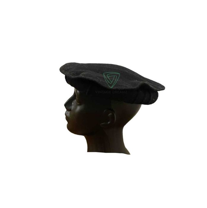 Boné de inverno Winter Cap Chapéu Pakol 100% feito à mão (Preto)