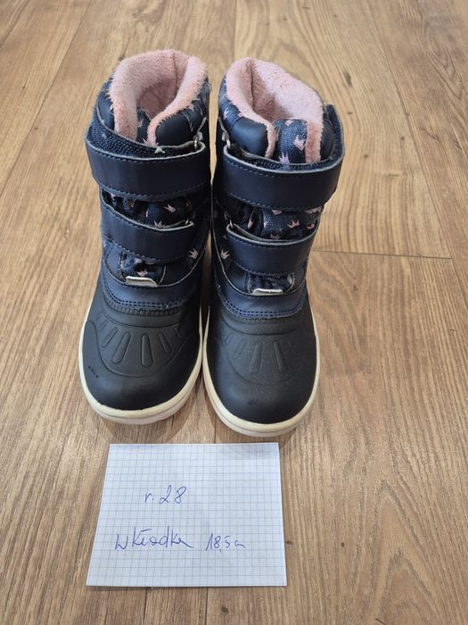 Kozaki zimowe dziewczęce r.28