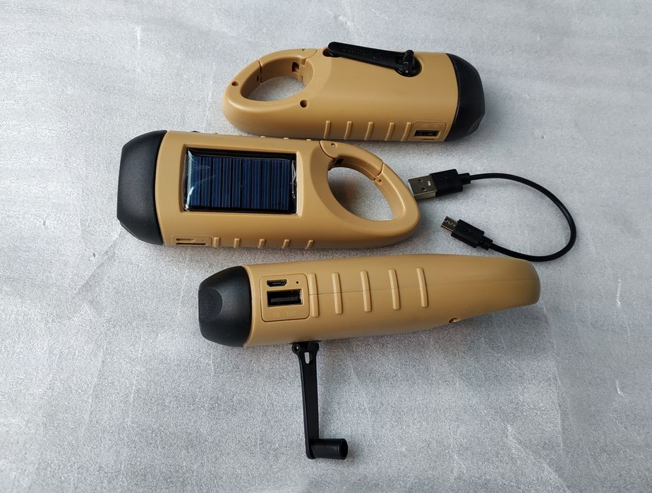 Ліхтар з динамо машиною фонарик туристичний з usb розємом
