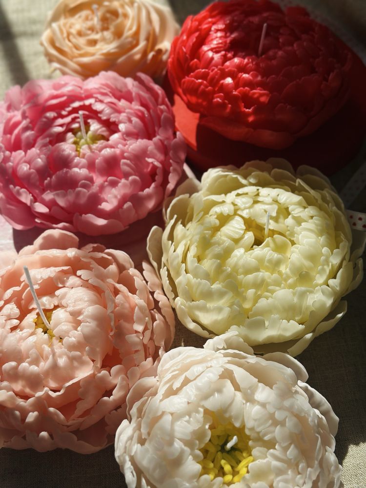 Vela Flor Peónia