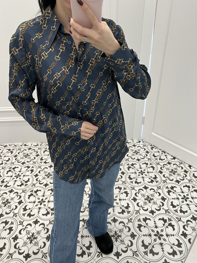 Блузка рубашка Massimo Dutti вискоза
