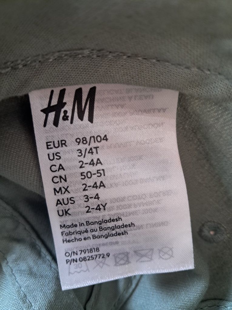 Czapki dziecięce z daszkiem na lato H&M 98 104cm