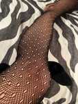 Primark Rajstopy kabaretki czarne koronka L XL