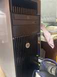 Hp Z 620 workstation dwa monitory zestaw kabli