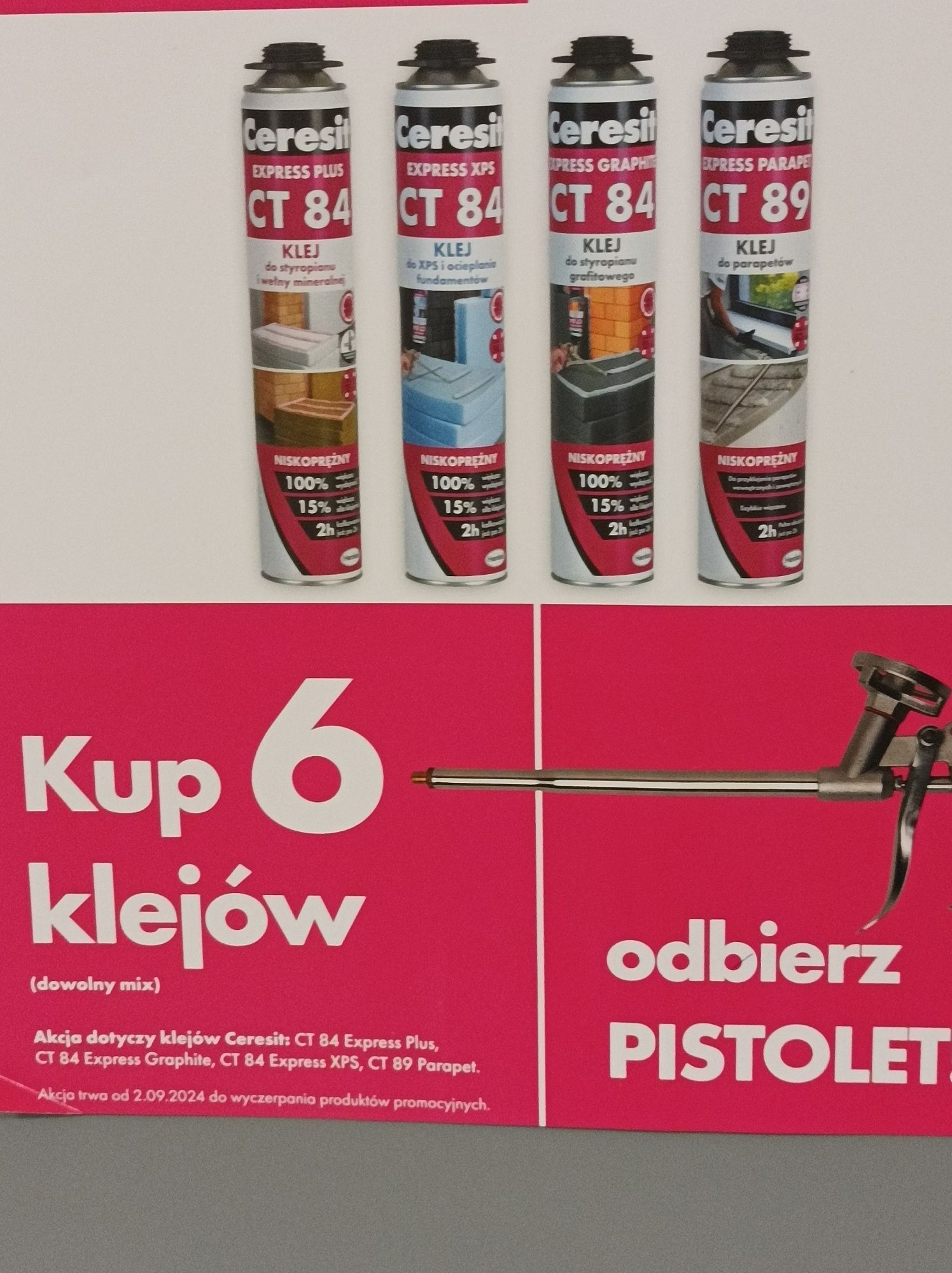 CT84 Klej do styropianu i wełny mineralnej 850ml