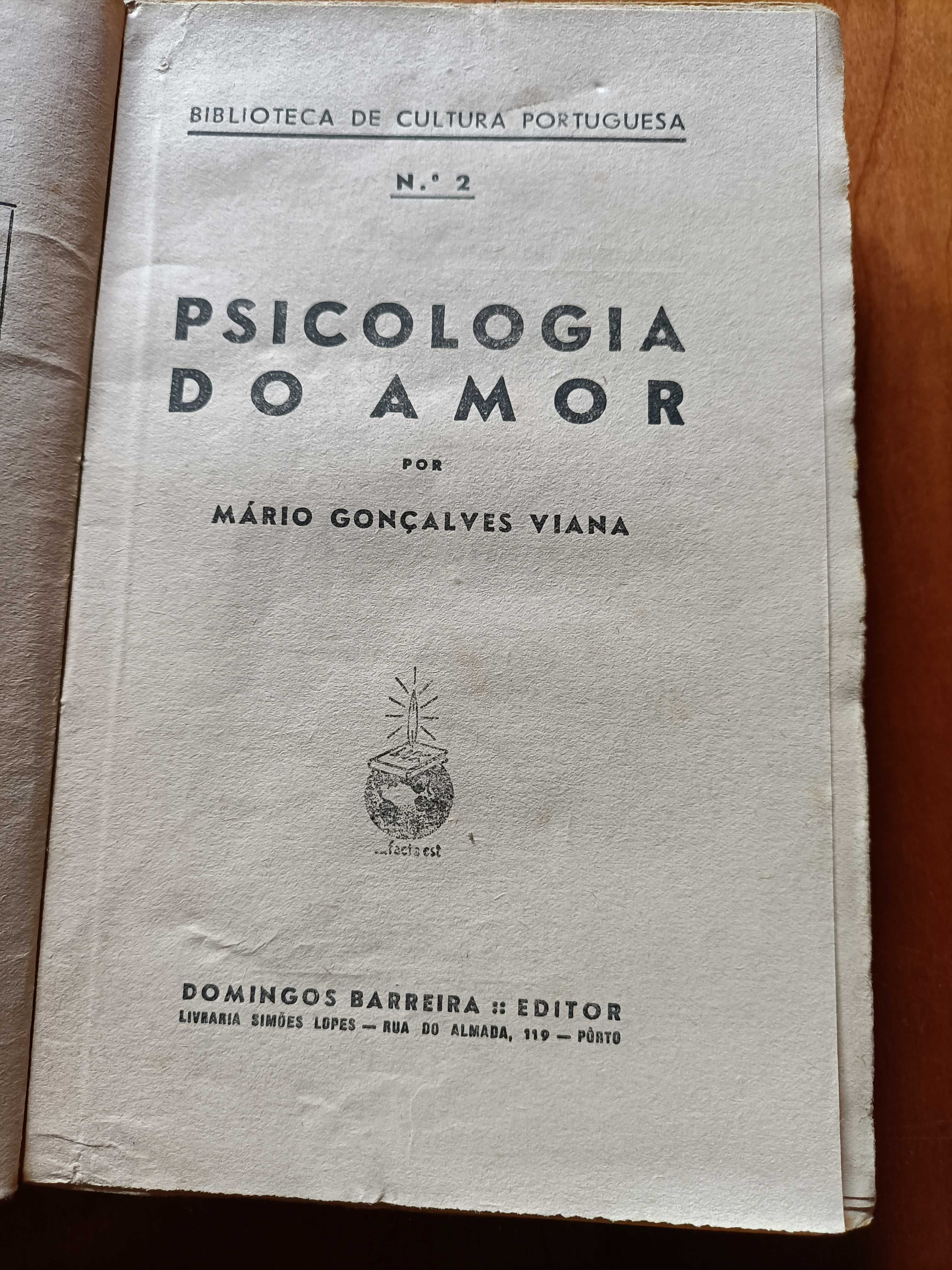 "Psicologia do Amor" de Mário Gonçalves Viana (Livro Raro de 1944)