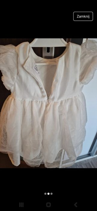 Sukieneka biała dla dziewczynki