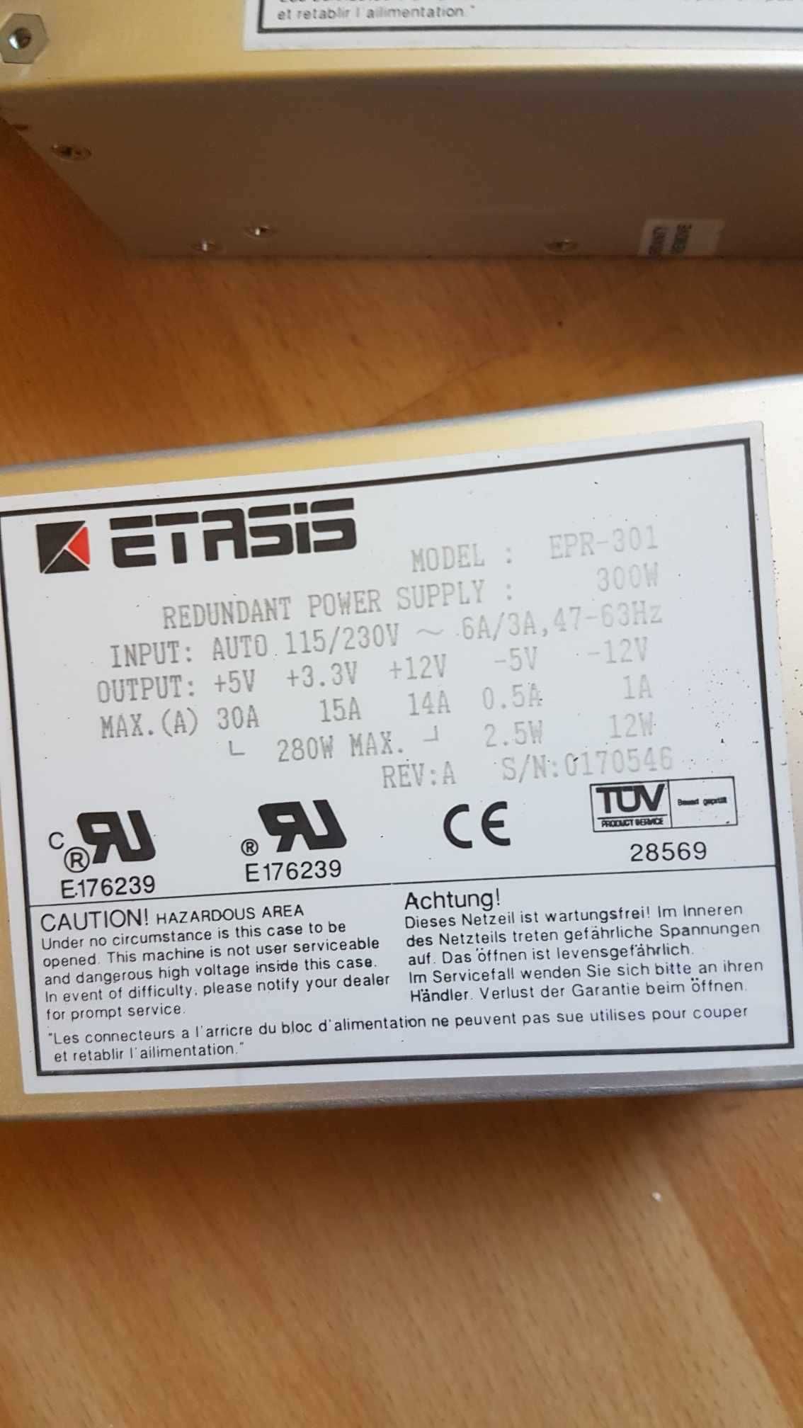 Zasilacz serwerowy Etasis EPR-2301,2x 300w