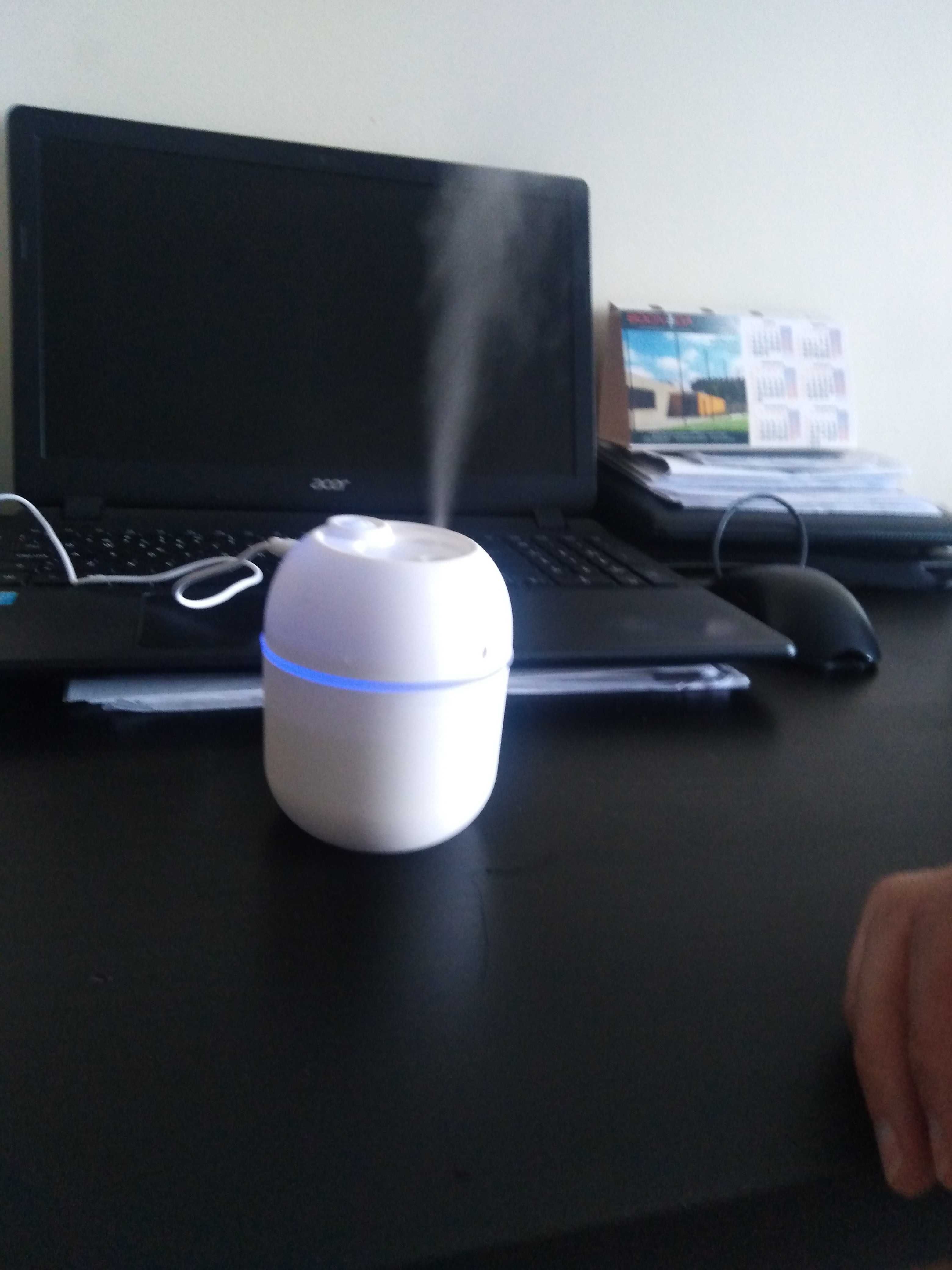 HUMIDIFICADOR com Luz LED para purificar o AR (NOVO) ligação USB