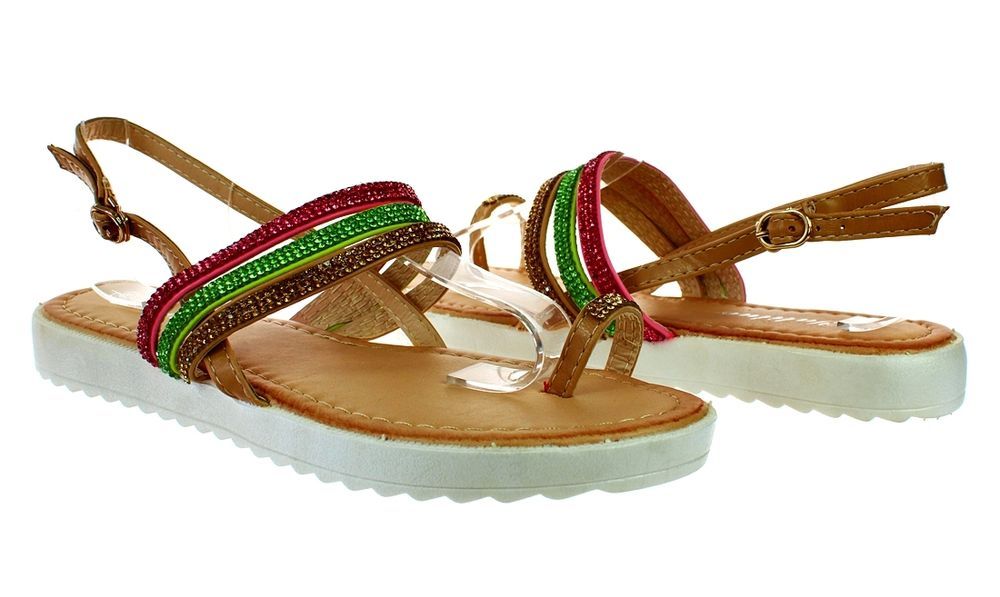 Rozmiar: 39 Sandały Japonki Buty Damskie Kolorowe 6011
