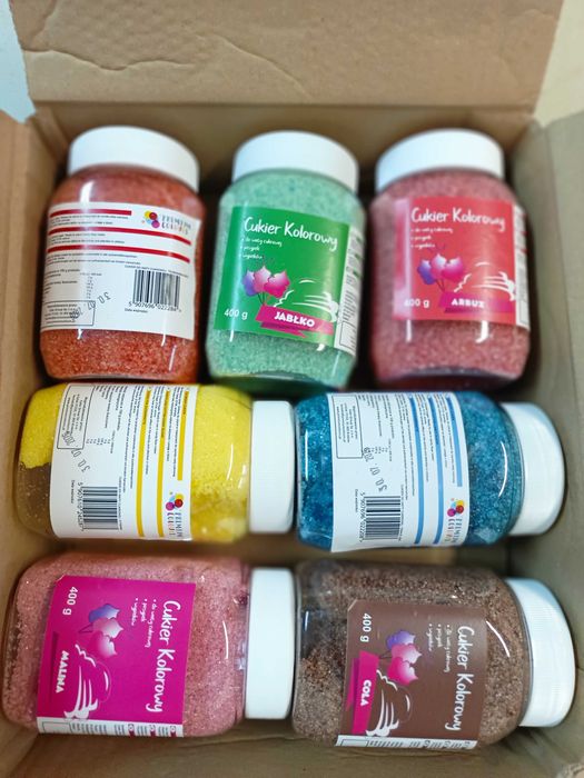 Cukier Kolorowy do waty cukrowej 7 smaków