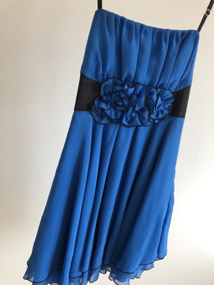 Niebieska sukienka tiul wesele/chrzciny/Komunia/wieczorne wyjścia/bal
