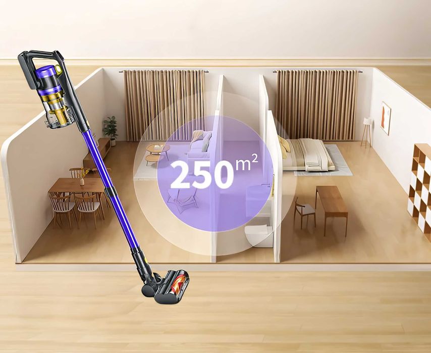 Mocny Odkurzacz Pionowy 550W 550KPA Laresar X11 + Filtry HEPA Zestaw