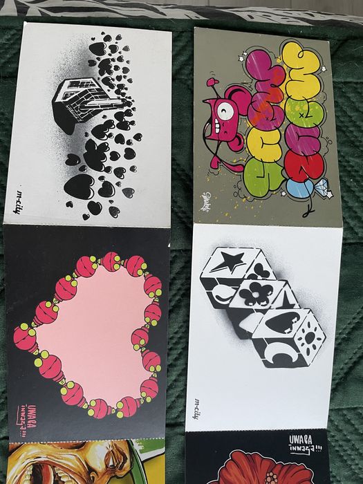 Kartki pocztowe pocztówki zestaw 12 szt. Grafika artystyczna