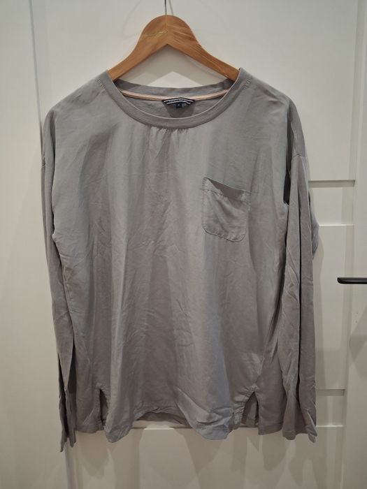 Tommy Hilfiger bluzka szara damska z jedwabiem. M