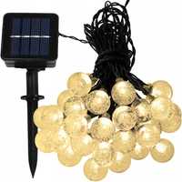Girlanda solarna 40x żarówek LED kulek ogrodowa KULKI