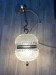piękna kryształowa lampa anrtyk Art Deco,  posrebrzana, st BD, Vintage