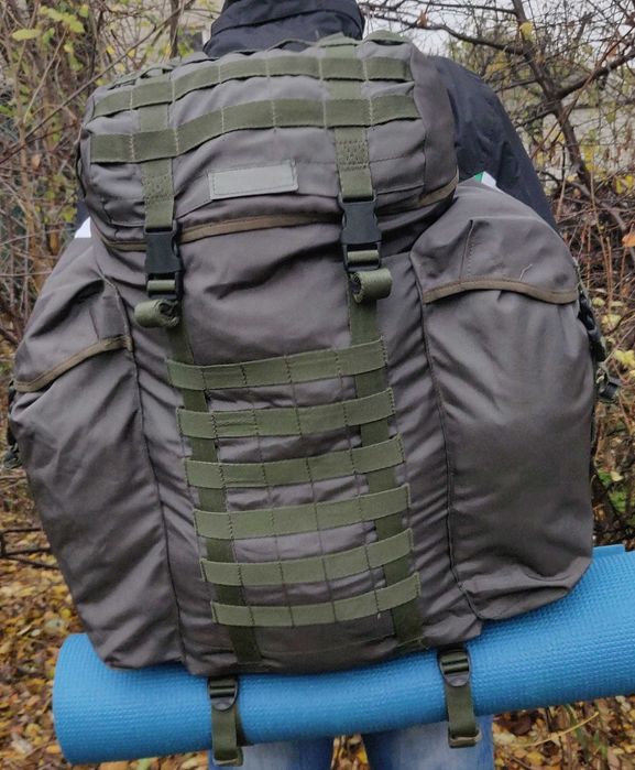 Тактический, походный, туристический рюкзак баул 60л каремат