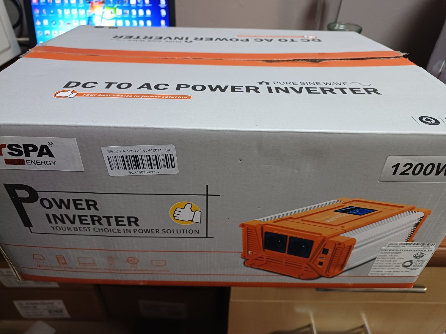 Інвертор 1200Вт,24v-220v, чистий синус