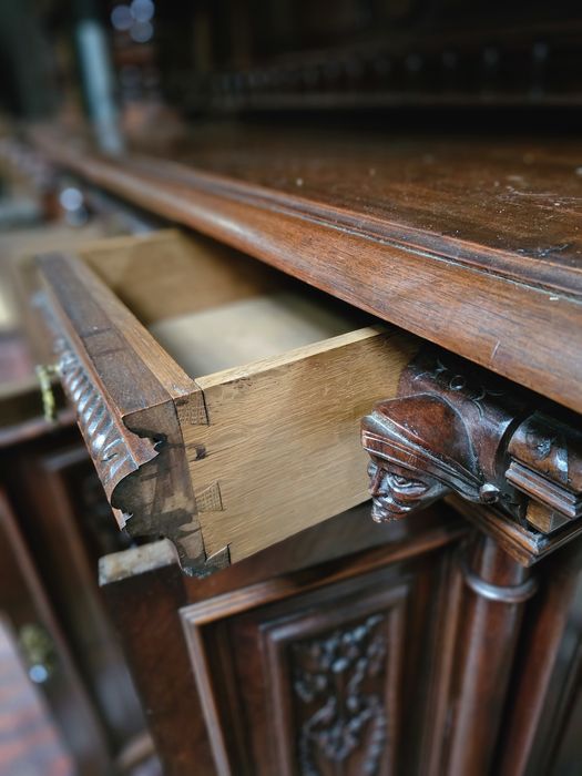 Zabytkowy kredens kredensy eklektyczne para 2 szt #1556 Stylowy Węgrów