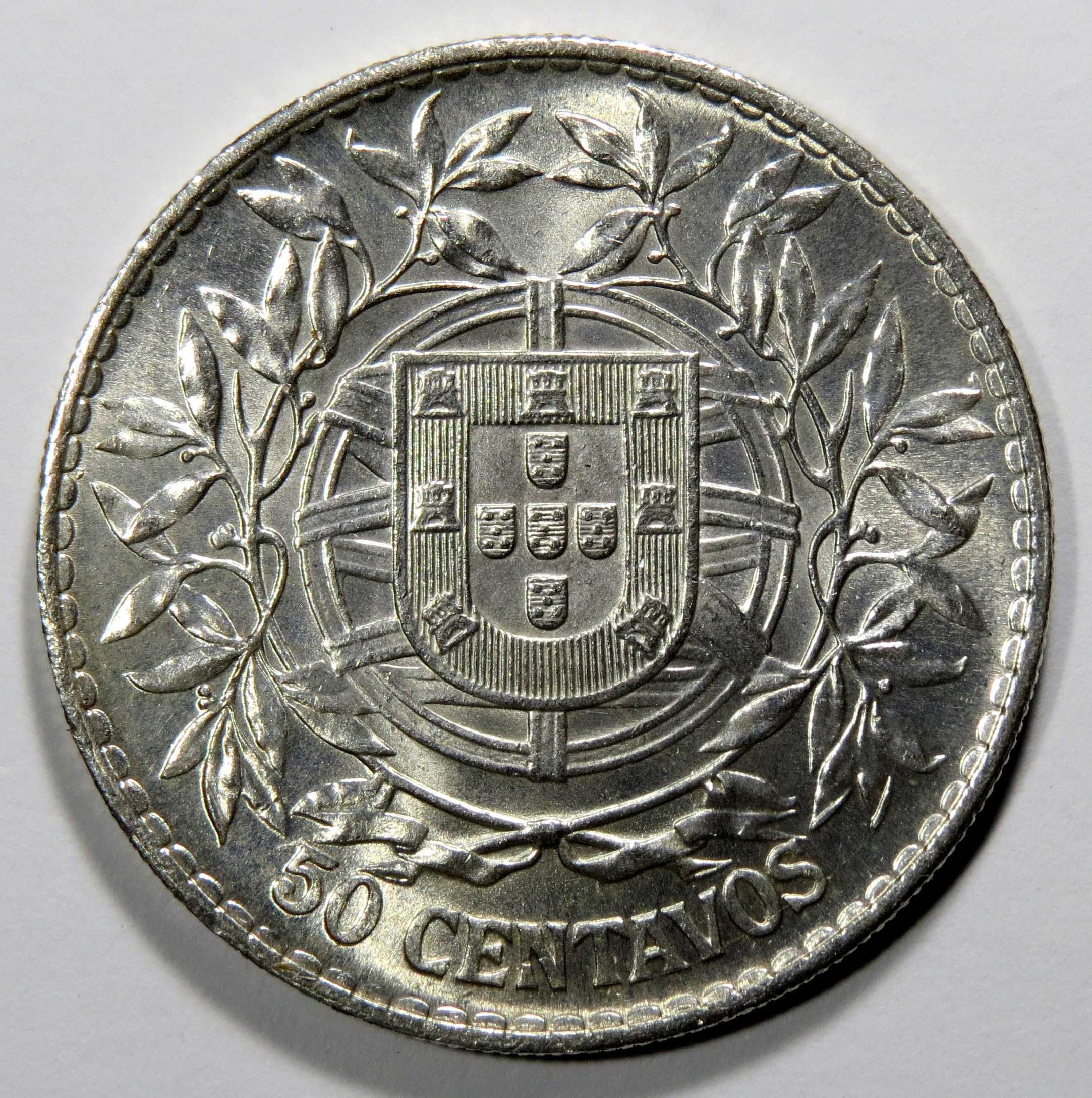 Republica Portuguesa - 50 Centavos 1914 QSoberba