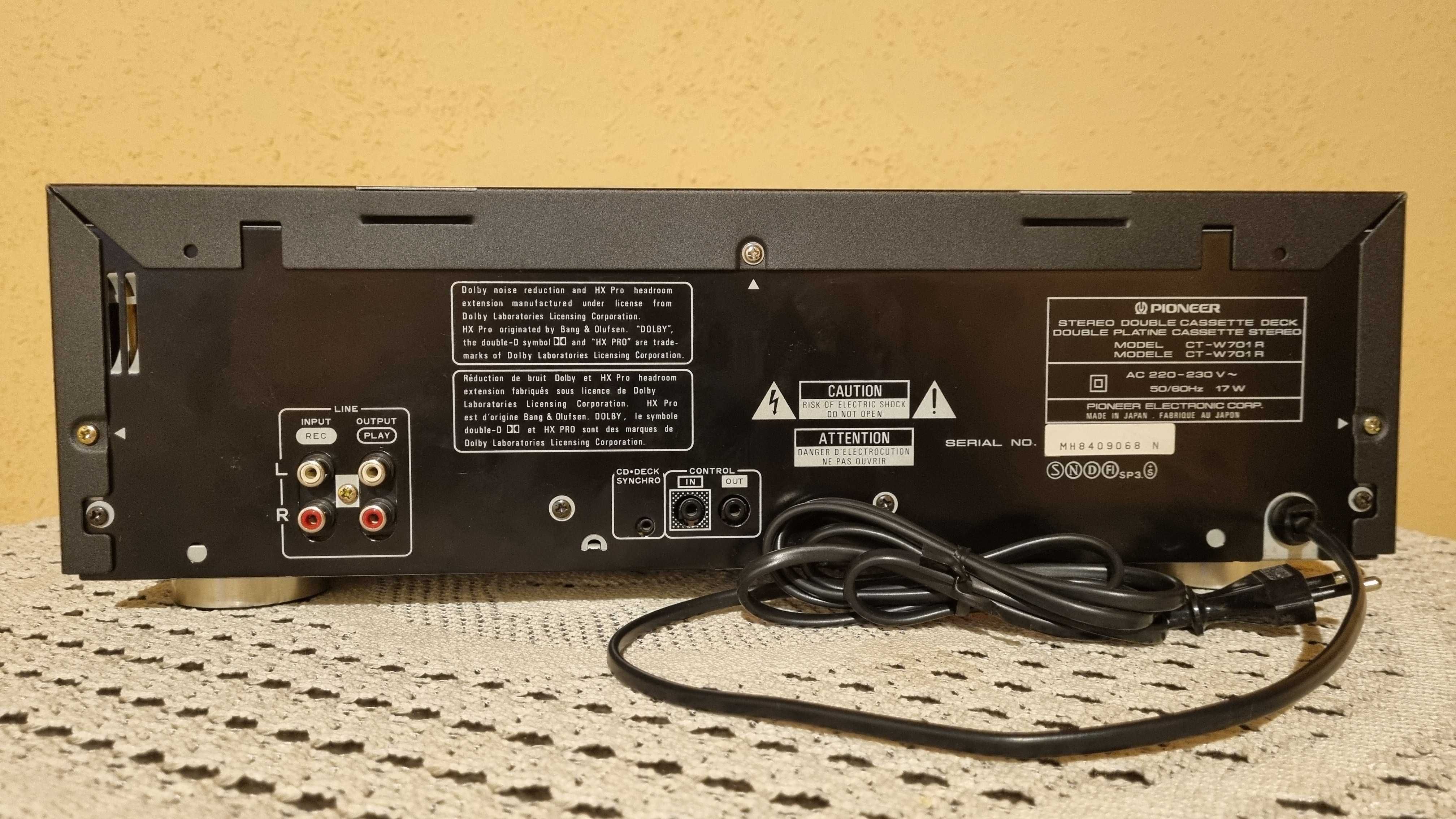 Magnetofon Pioneer CT-W701R po serwisie.