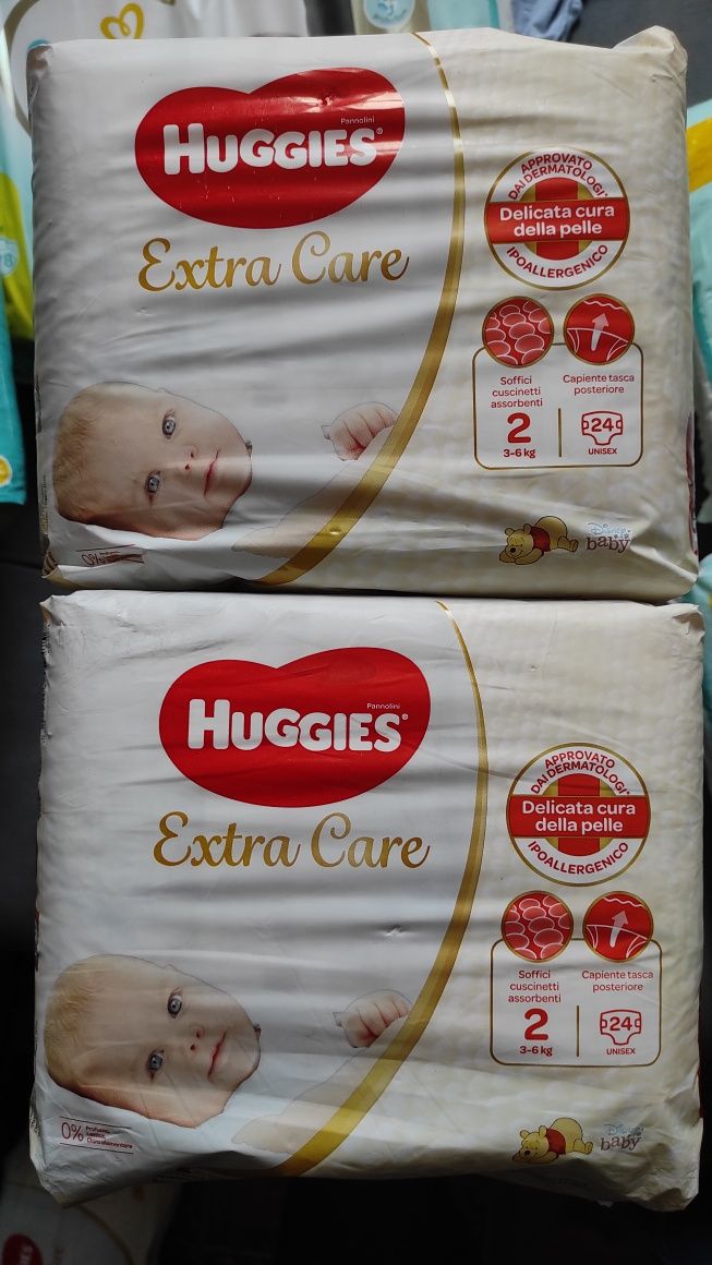 Huggies Extra Care 2 -  24 шт (3-6 кг) ВОЗМОЖНО ОБМЕН