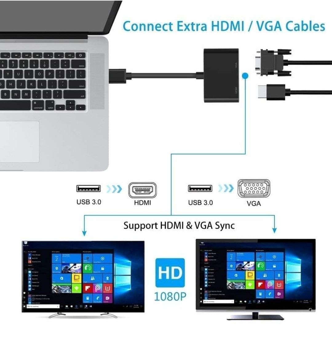 NOMOY Adapter USB 3.0 na HDMI VGA