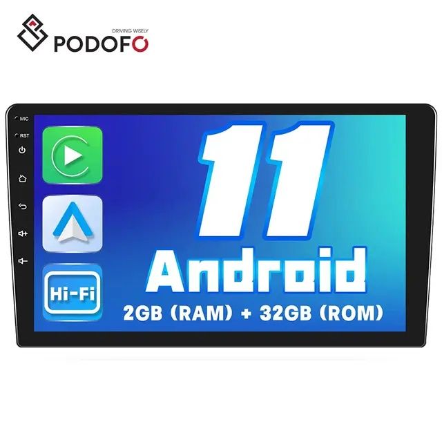 Rádio 2din android 11 de 10' 2/32GB CARPLAY GPS WIFI NOVOHiFi RDS NOVO