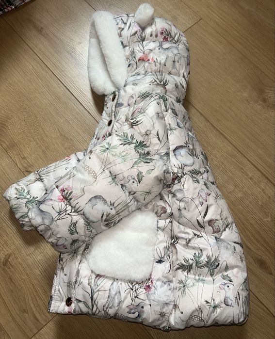 Zimowa nieprzemakalna kurtka dziewczęca next