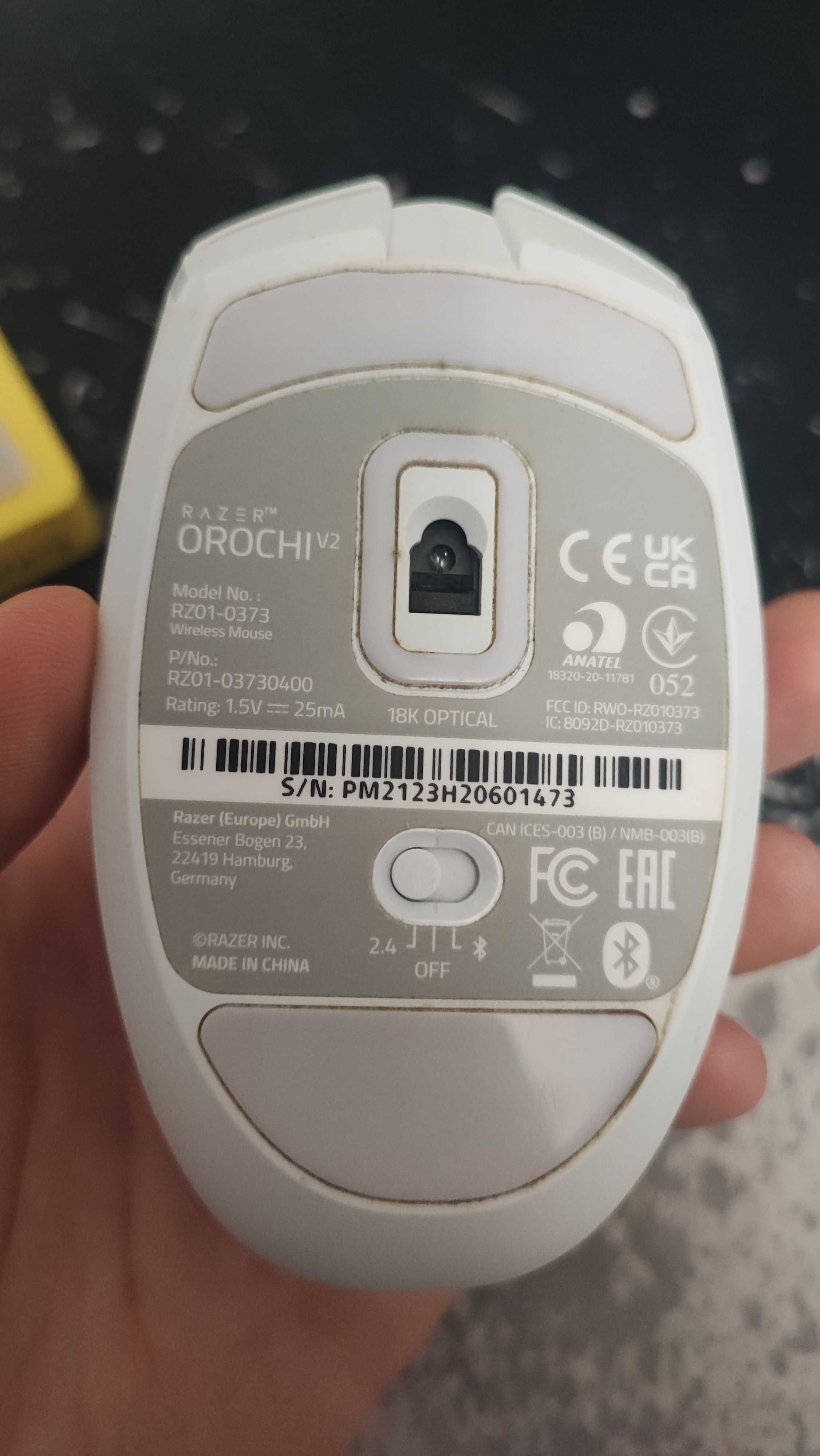 Миша Razer Orochi V2 Bluetooth/Wireless White + заряджаєма батарейка