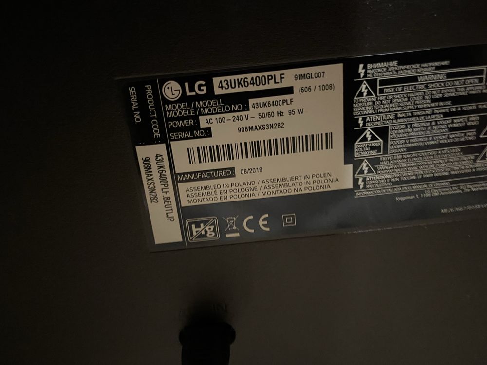 Телевізор Lg 43 4k smart tv