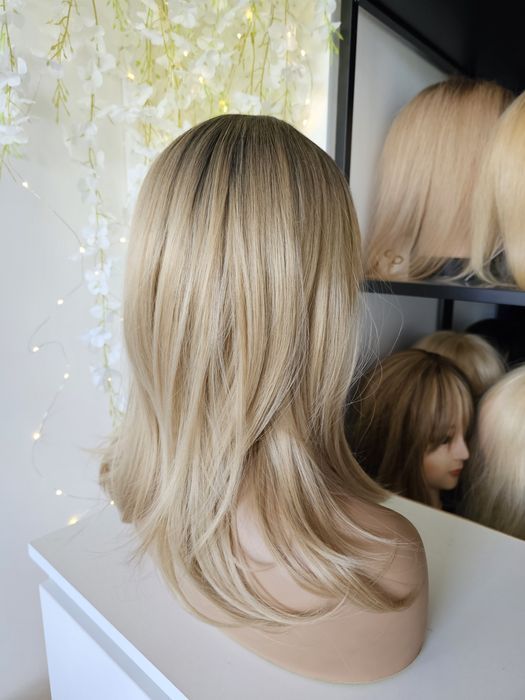 Topper Natasza premium słoneczny blond z odrostem naturalny efekt