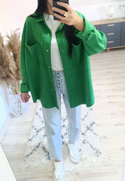 Zamszowa koszula cargo Primark rozmiar 40 L