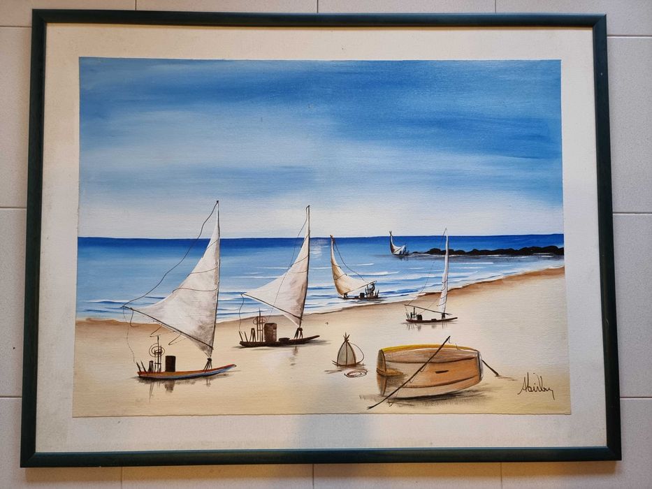 Quadro "Barcos" na horizontal grande