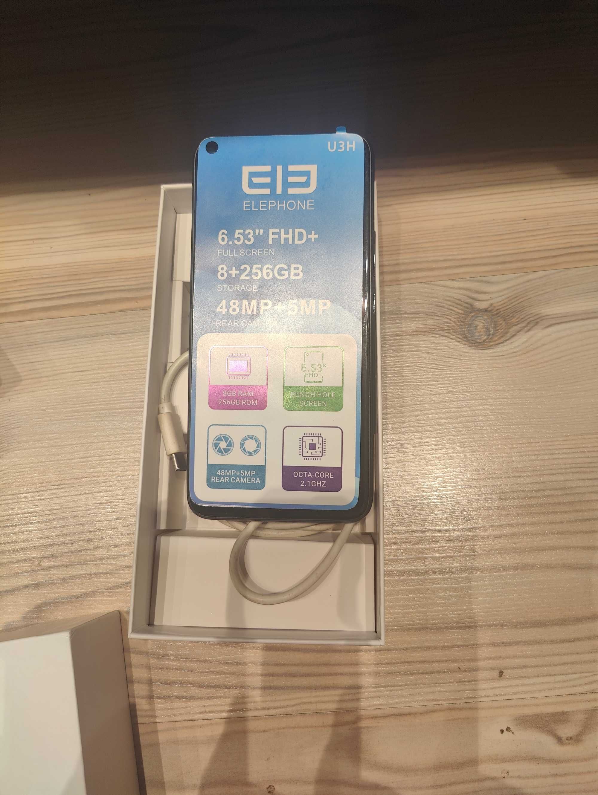 Smartfon U3H 8G RAM.256GB ladowanie Indukcj NFC