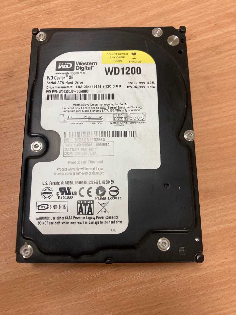 Жесткий диск Western Digital 120 ГБ